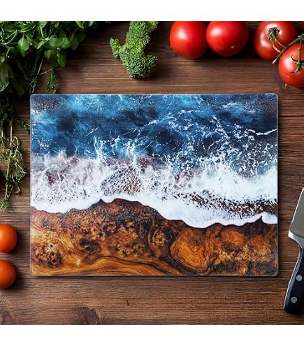 Amazon.com: Acacia Wood Resin Charcuterie Board,18 * 9 inch,Expoxy